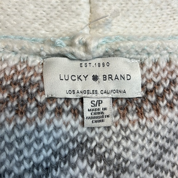 NWT LUCKY BRAND  Southwest Print Open Front Tie Cardigan Sweater Womens S - Picture 10 of 14
